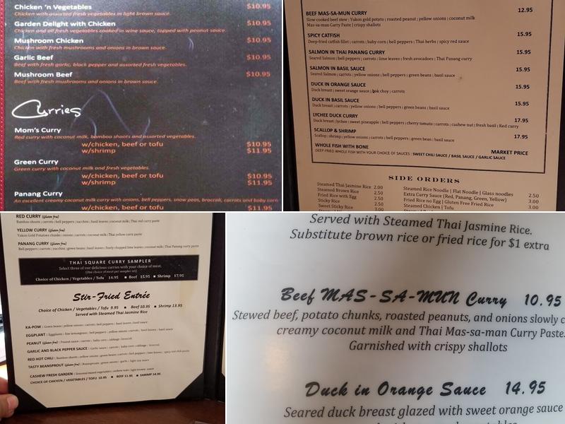 Thai Square Menu