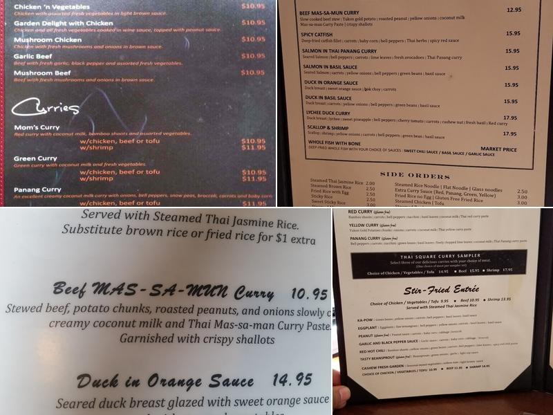 Thai Square Menu