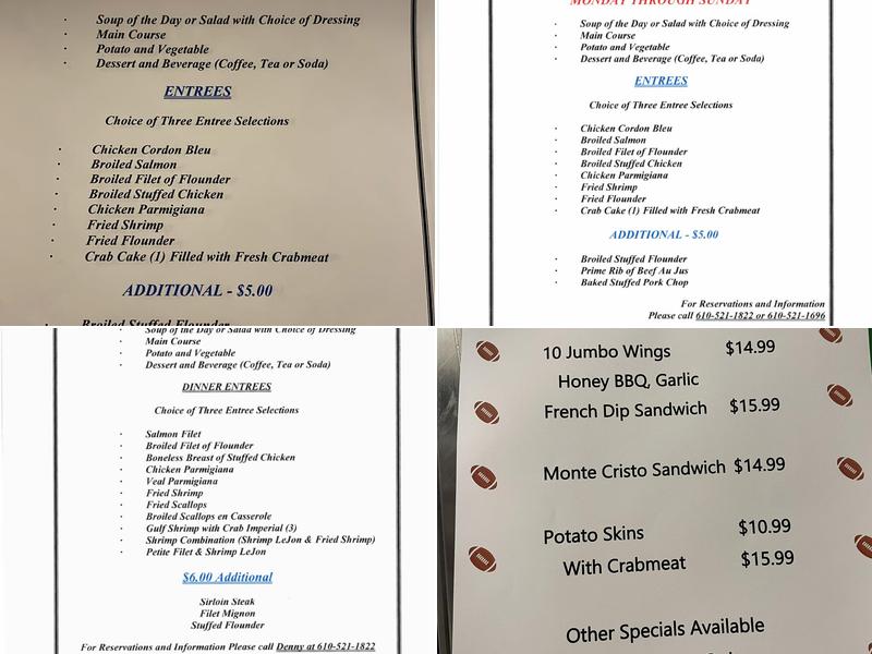 Lehman's Restaurant Menu