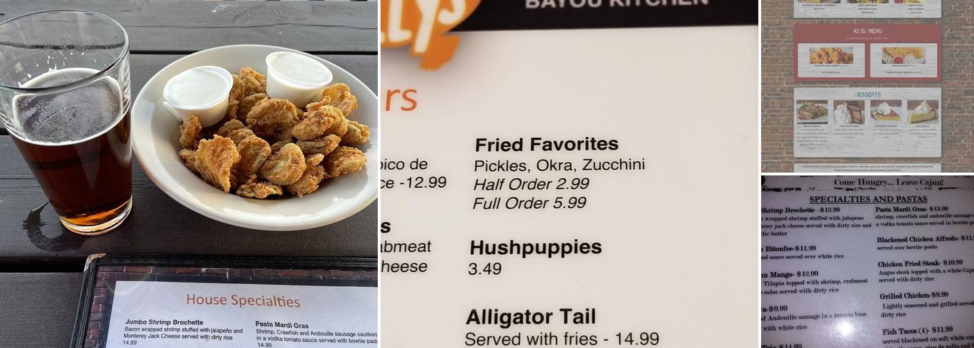Frilly's Seafood Bayou Kitchen Menu