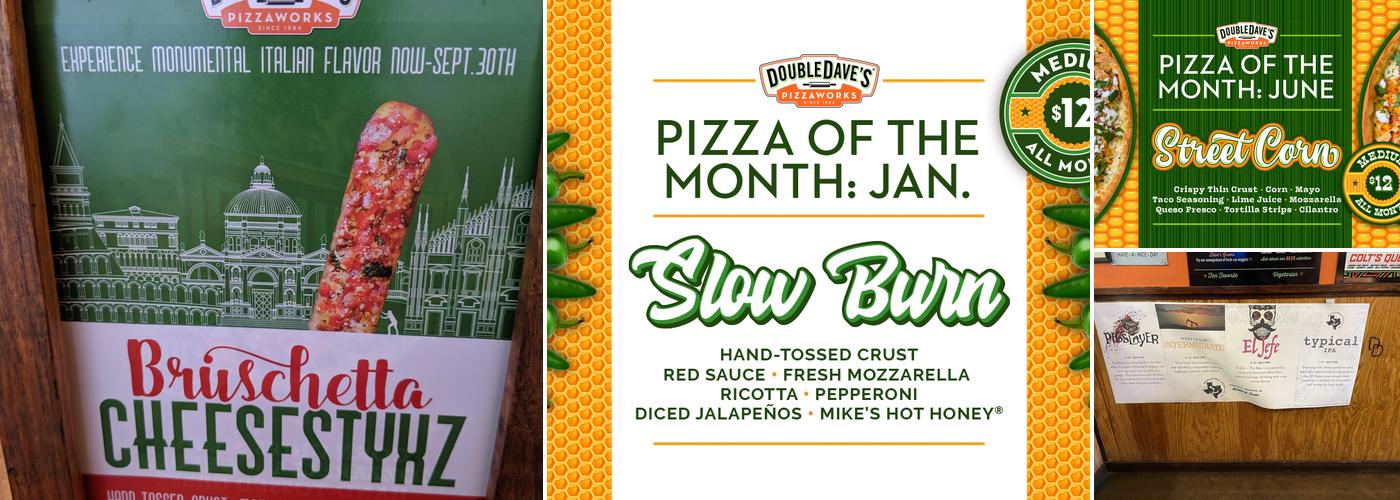 DoubleDave's Pizzaworks Menu