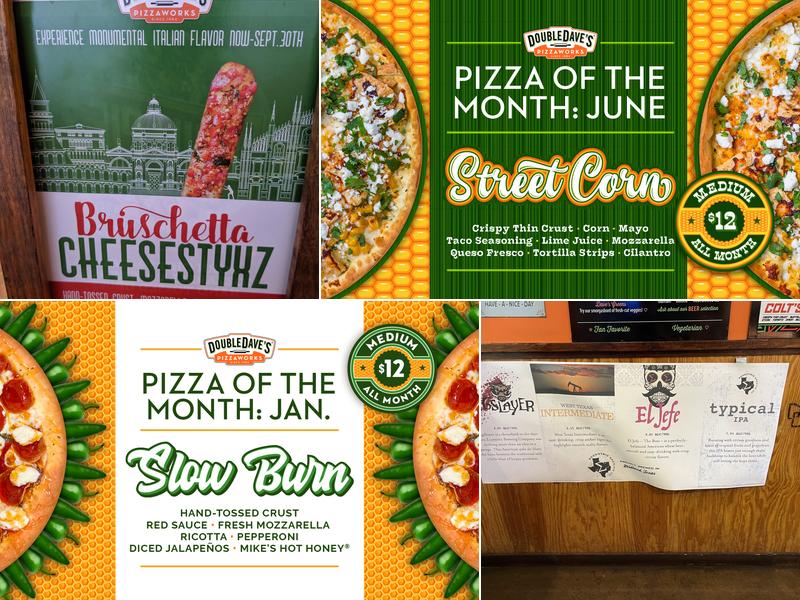 DoubleDave's Pizzaworks Menu