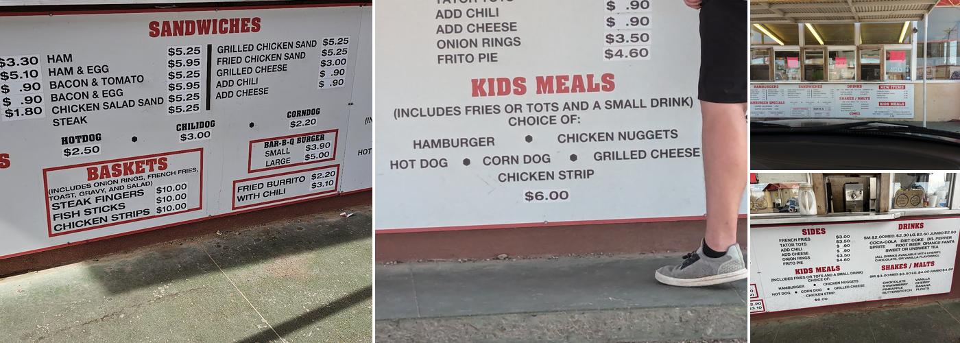 Bob's Better Burger Menu