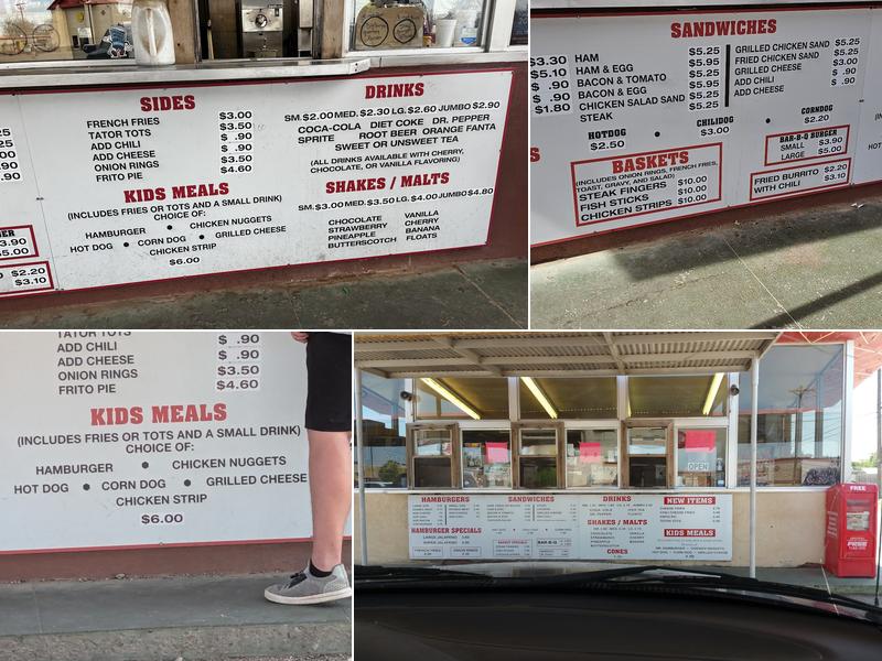 Bob's Better Burger Menu