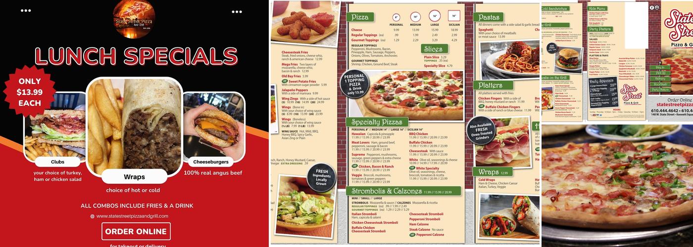 State Street Pizza & Grill Menu
