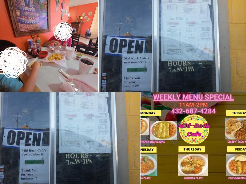 Mid-Rock Cafe Menu