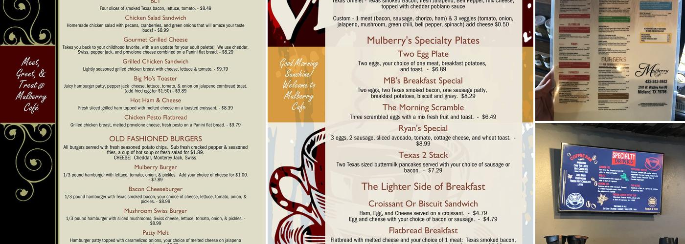 Mulberry Cafe Menu