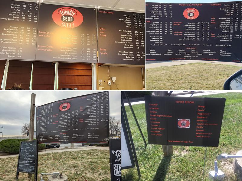 Friendly Bean Coffee Menu