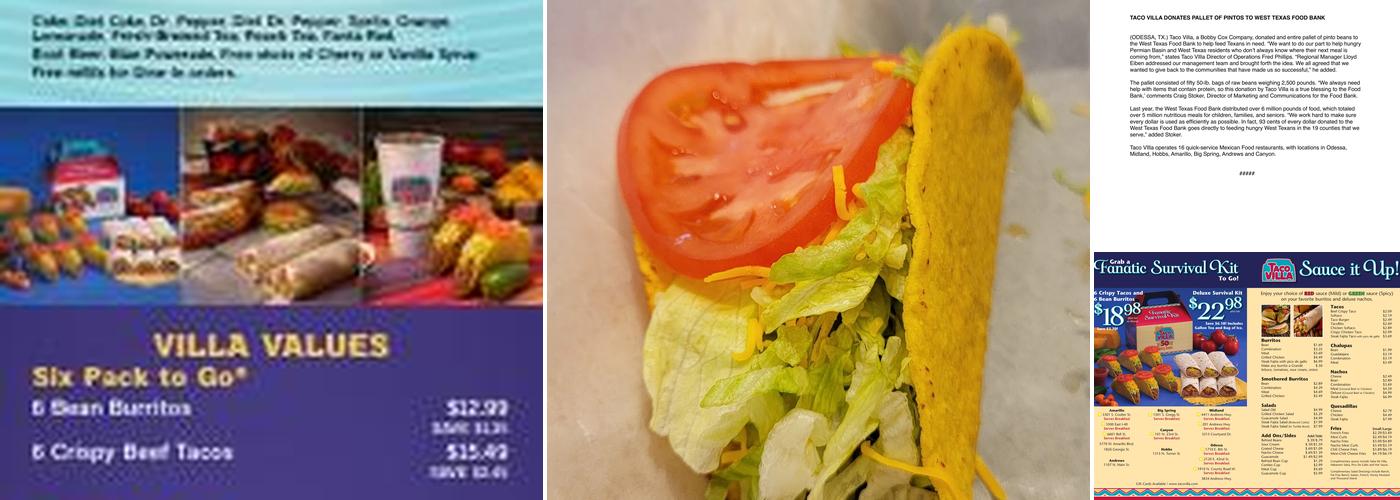 Taco Villa Menu