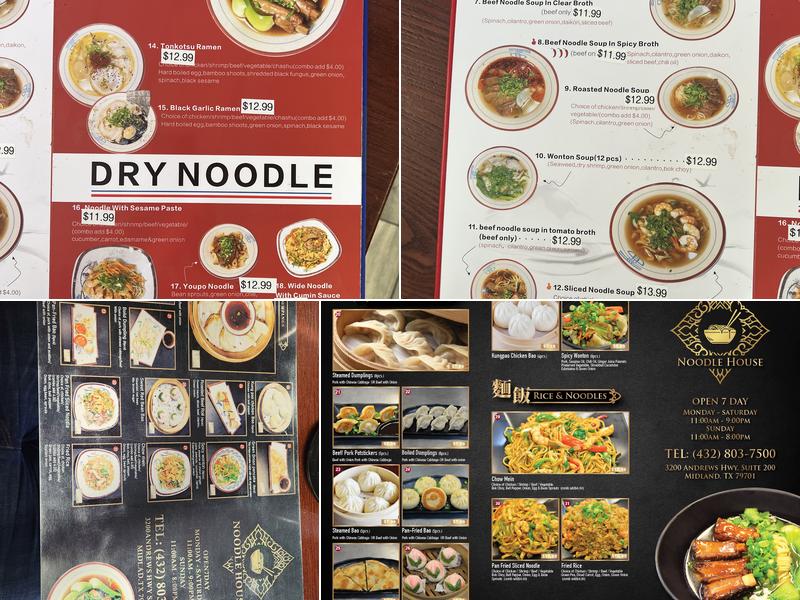 Noodle house Menu