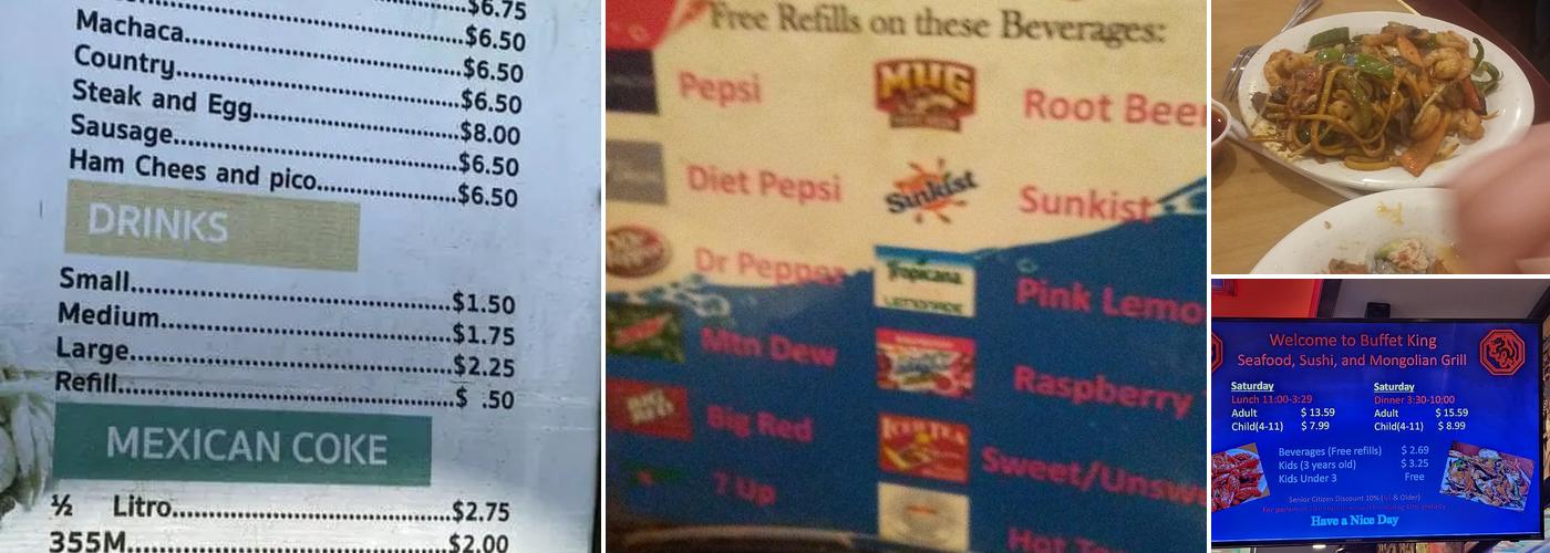 Buffet King Menu