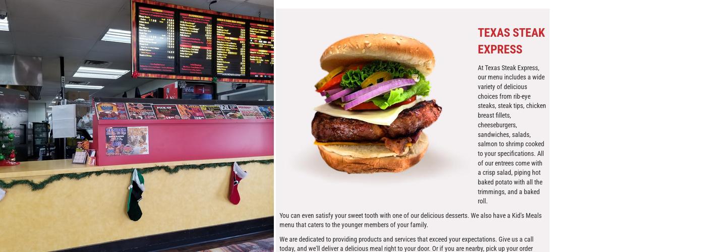 Texas Steak Express Menu