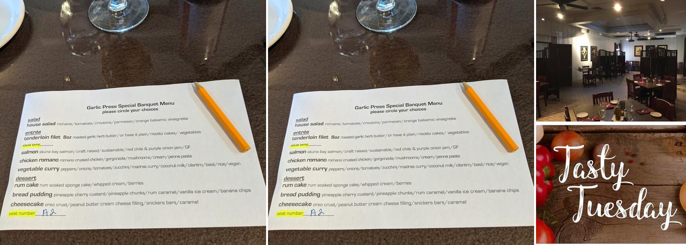 Garlic Press Menu