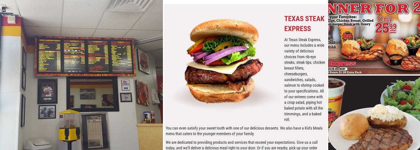 Texas Steak Express Menu