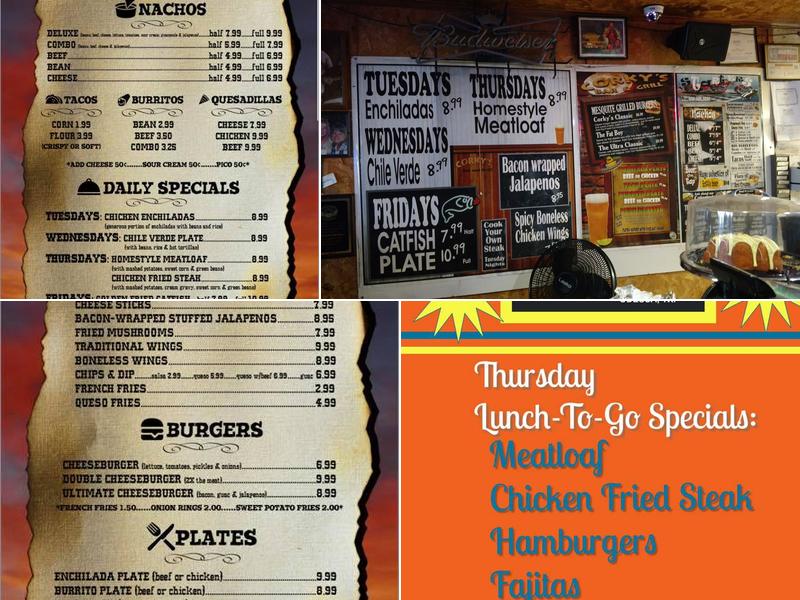 Corky's Bar & Grill Menu