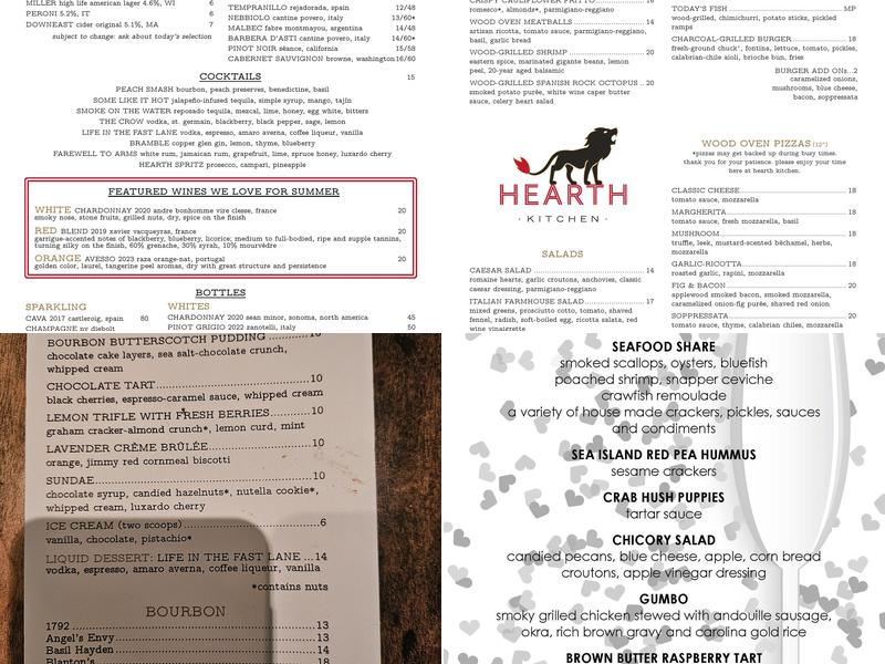 Hearth Kitchen Kennett Square Menu