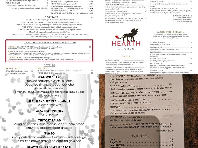 Hearth Kitchen Kennett Square Menu