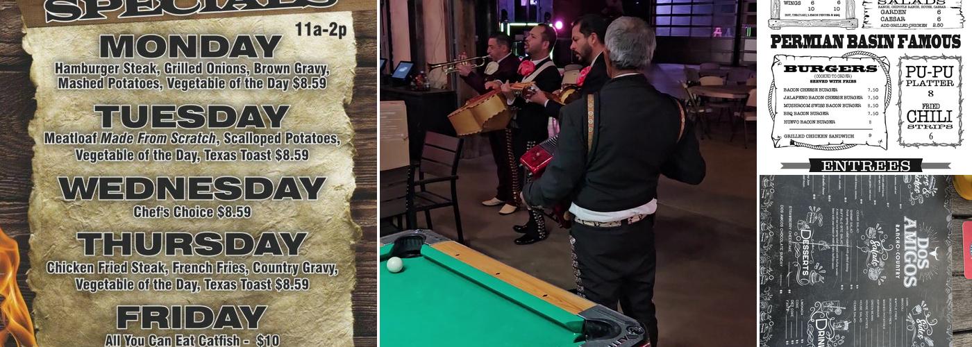 Dos Amigos Menu