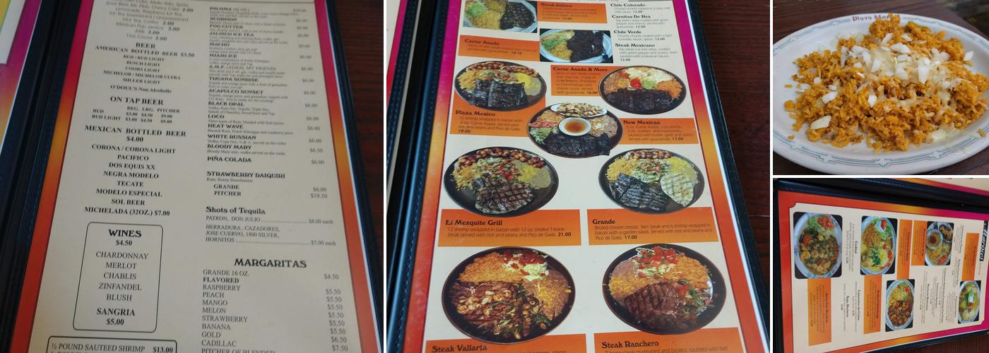 Plaza Mexico Menu