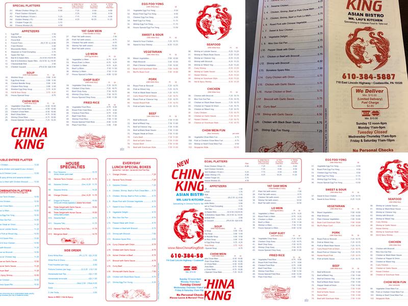 New China King Asian Bistro Menu