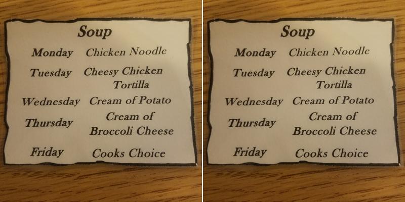 The Pizza Parlor Menu