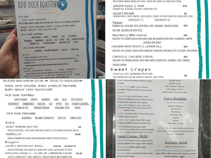 The Duck Coffee Company Menu