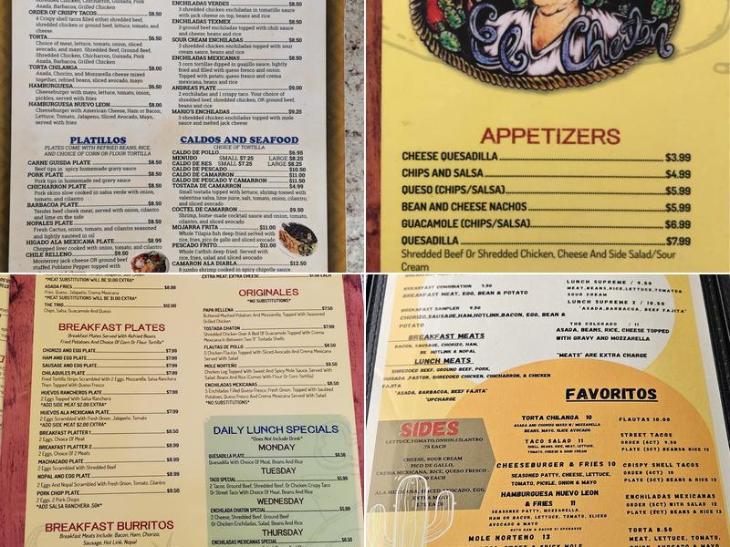 El Chaton Menu