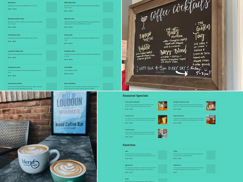 Blend Coffee Bar Menu