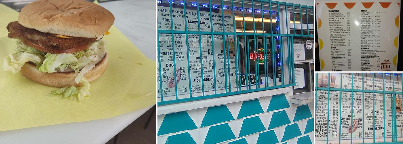 B J's Drive-In Menu