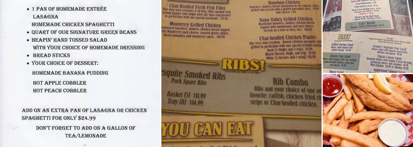 Big Daddy's Grill & Bar Menu