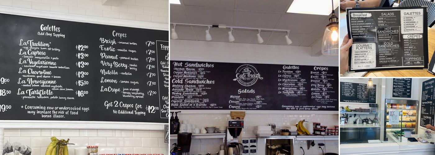Cafe Breizh Menu