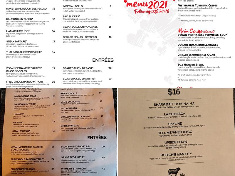 The Black Sheep Menu