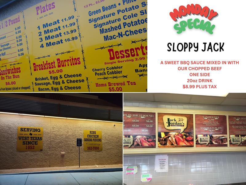 Jack Jordan's Bar-B-Que Menu