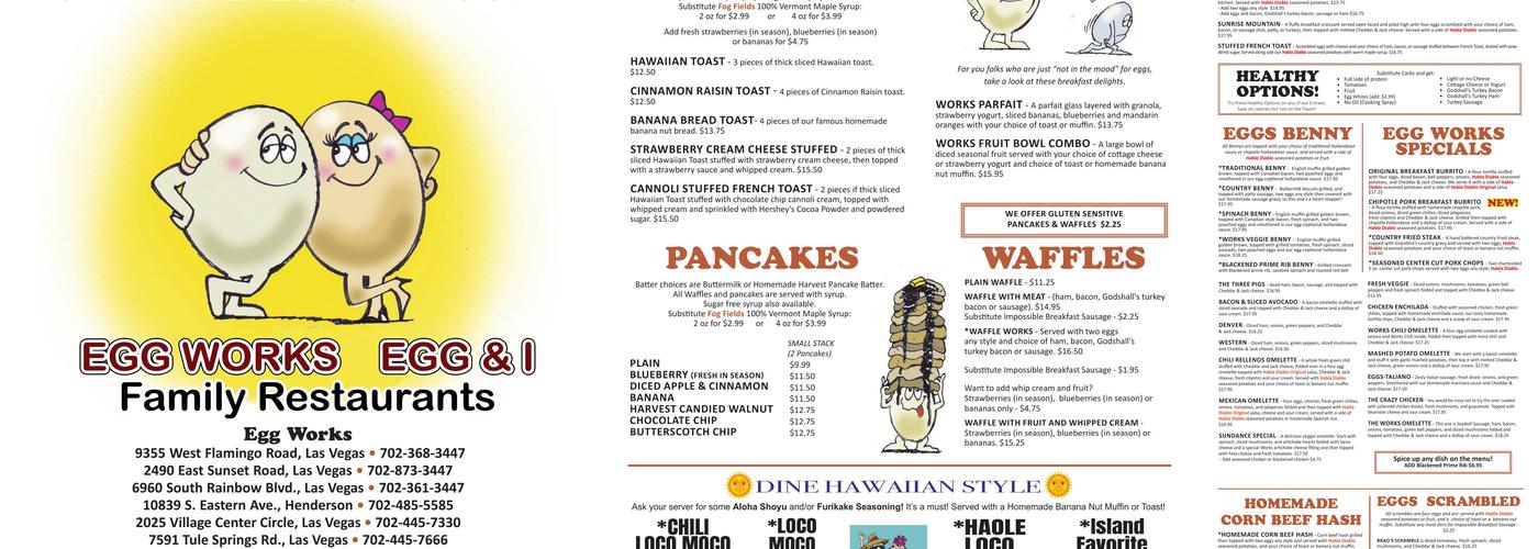 Egg Works Menu
