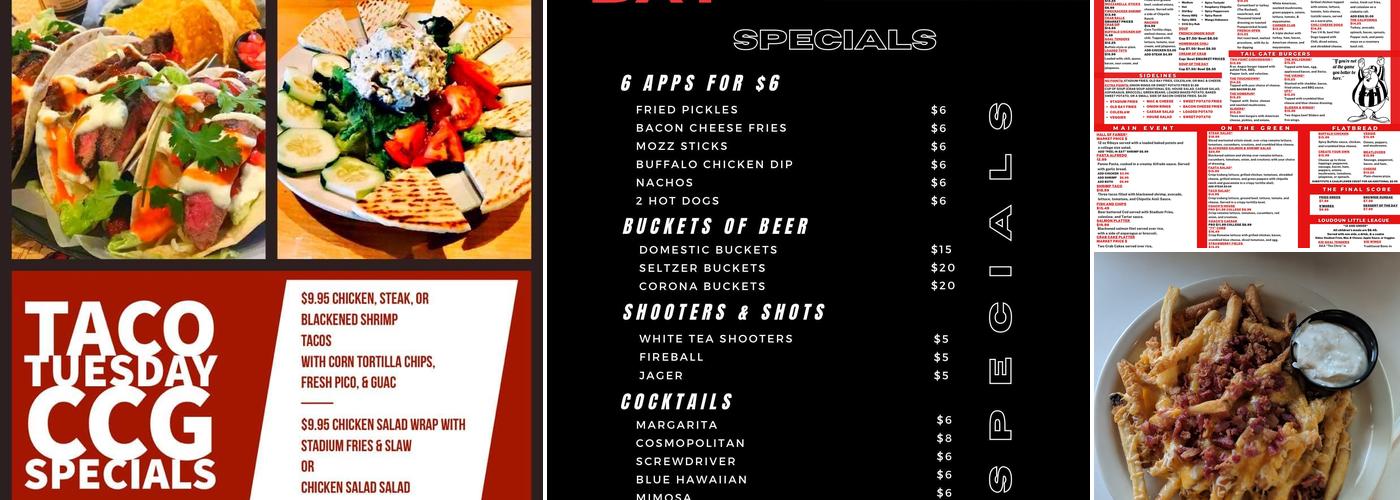 Coach's Corner Menu