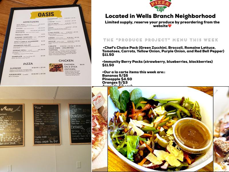 Oasis Pizza and Cafe Menu