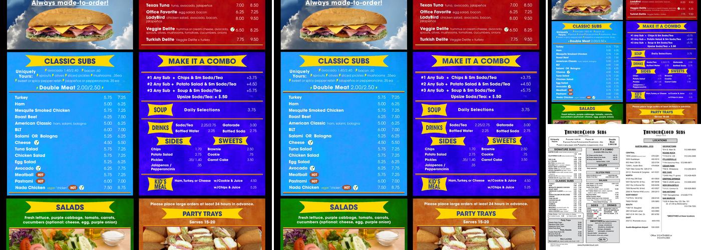 ThunderCloud Subs Menu