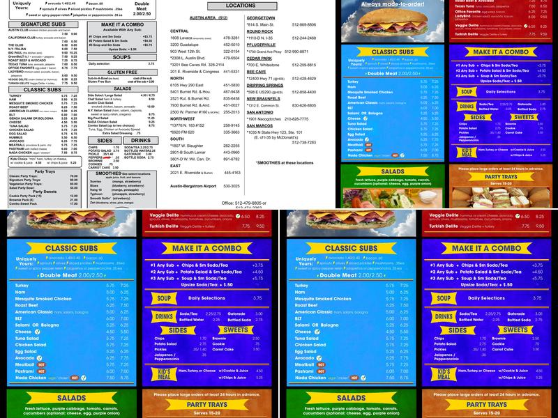 ThunderCloud Subs Menu