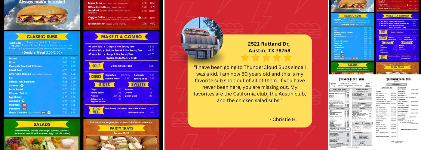 ThunderCloud Subs Menu