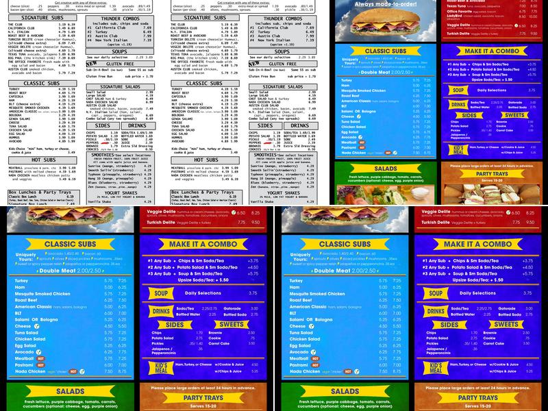 ThunderCloud Subs Menu