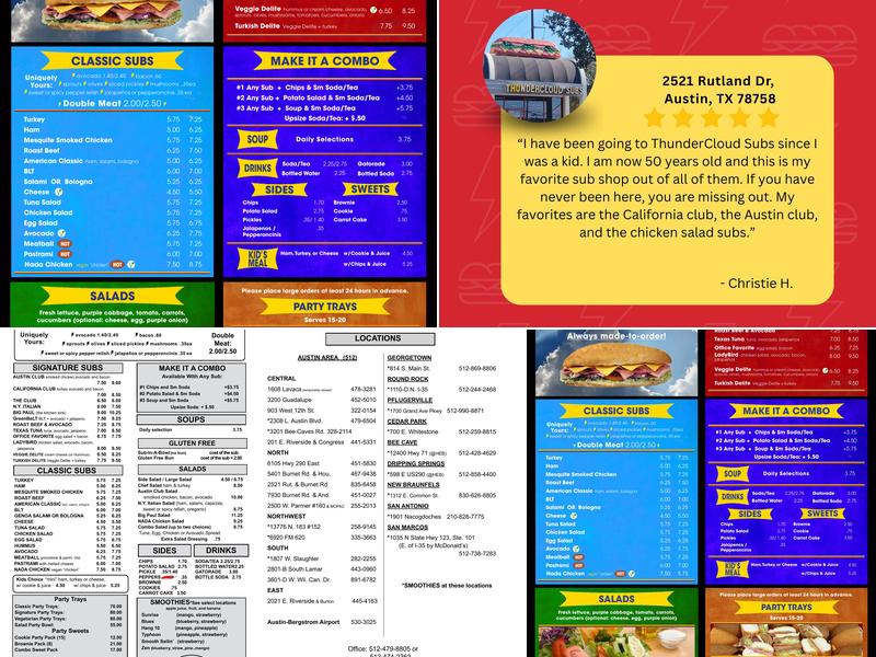 ThunderCloud Subs Menu