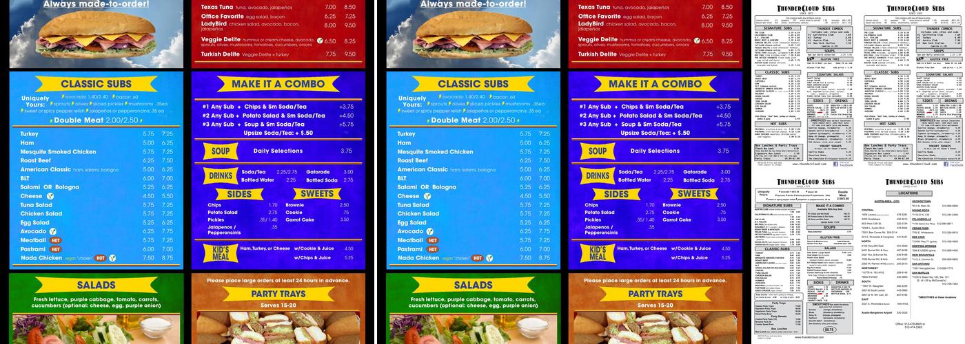 ThunderCloud Subs Menu