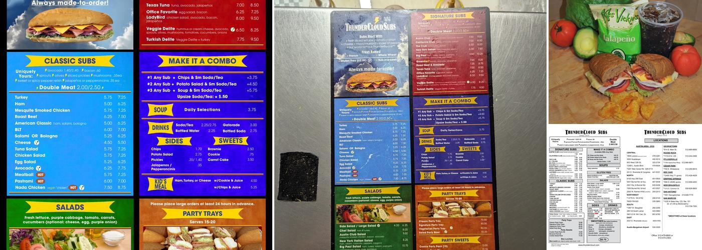 ThunderCloud Subs Menu