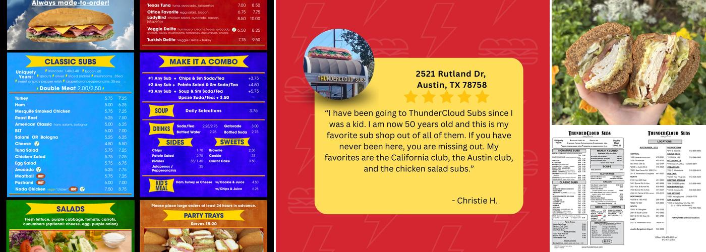 ThunderCloud Subs Menu