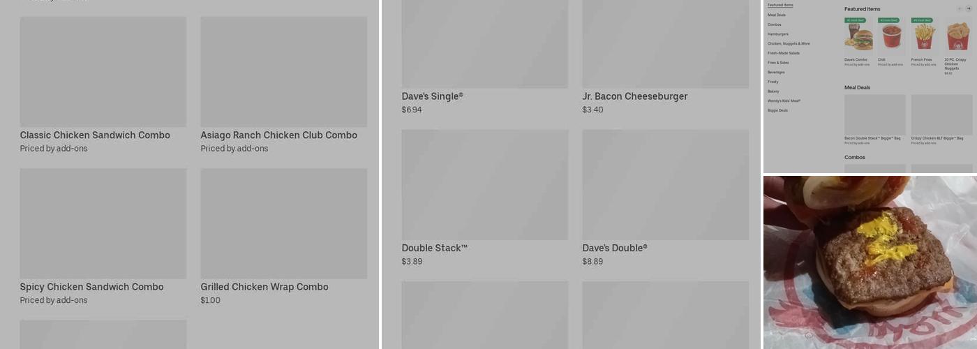 Wendy's Menu