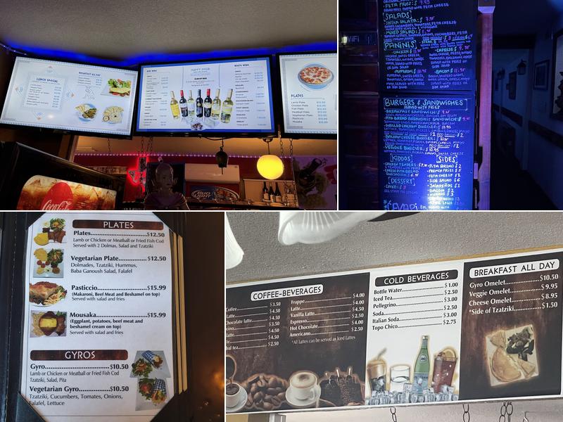 Santorini Cafe Menu