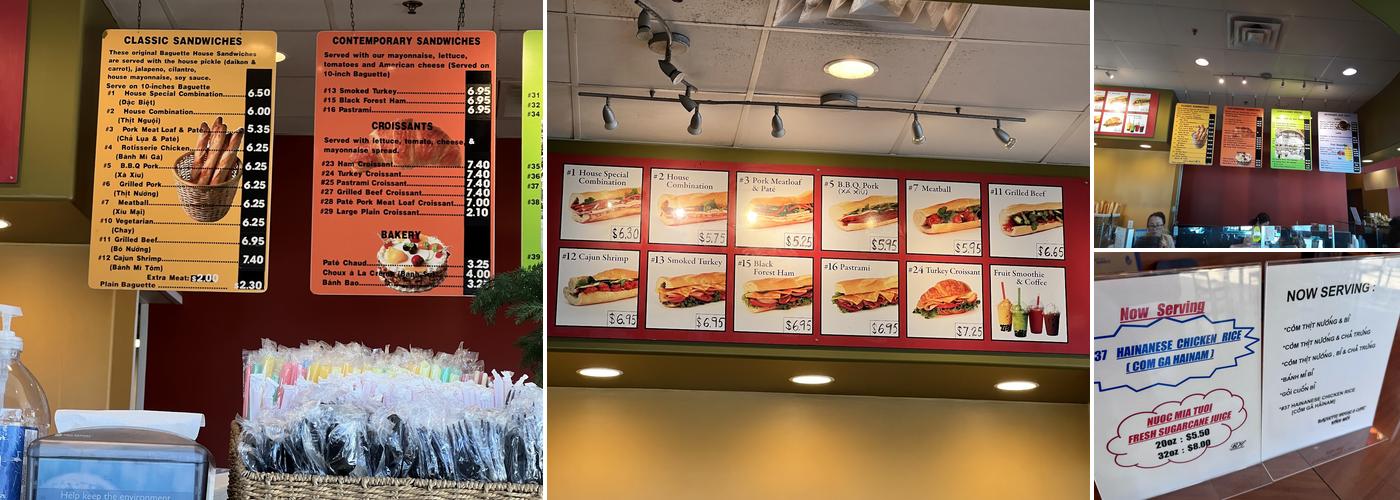 Baguette House & Cafe Menu