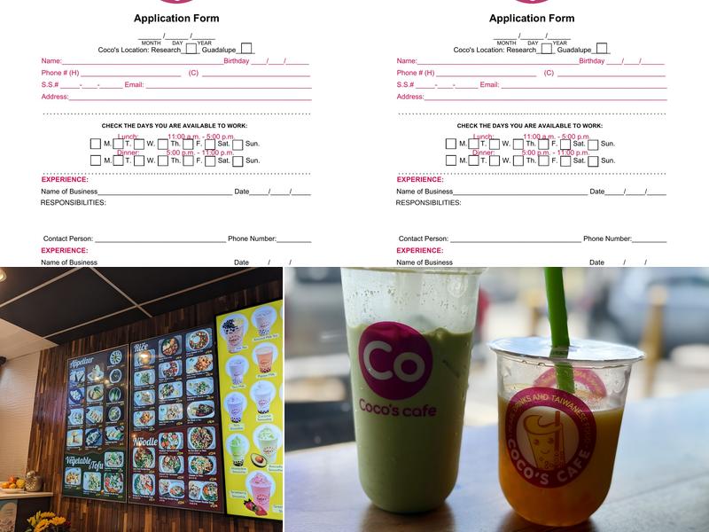 CoCo's Cafe Menu
