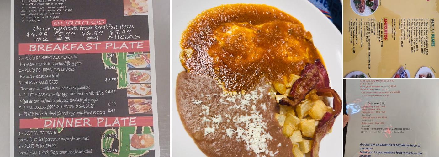 El Rinconcito Menu
