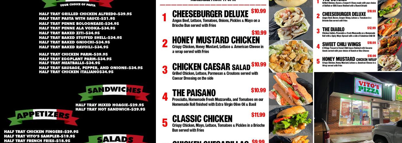 Vito's Pizza Menu